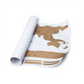 Mapa material del rasguño del papel revestido blanco y rasguño del tamaño de los 82.5 * 59.4cm del mapa del mundo